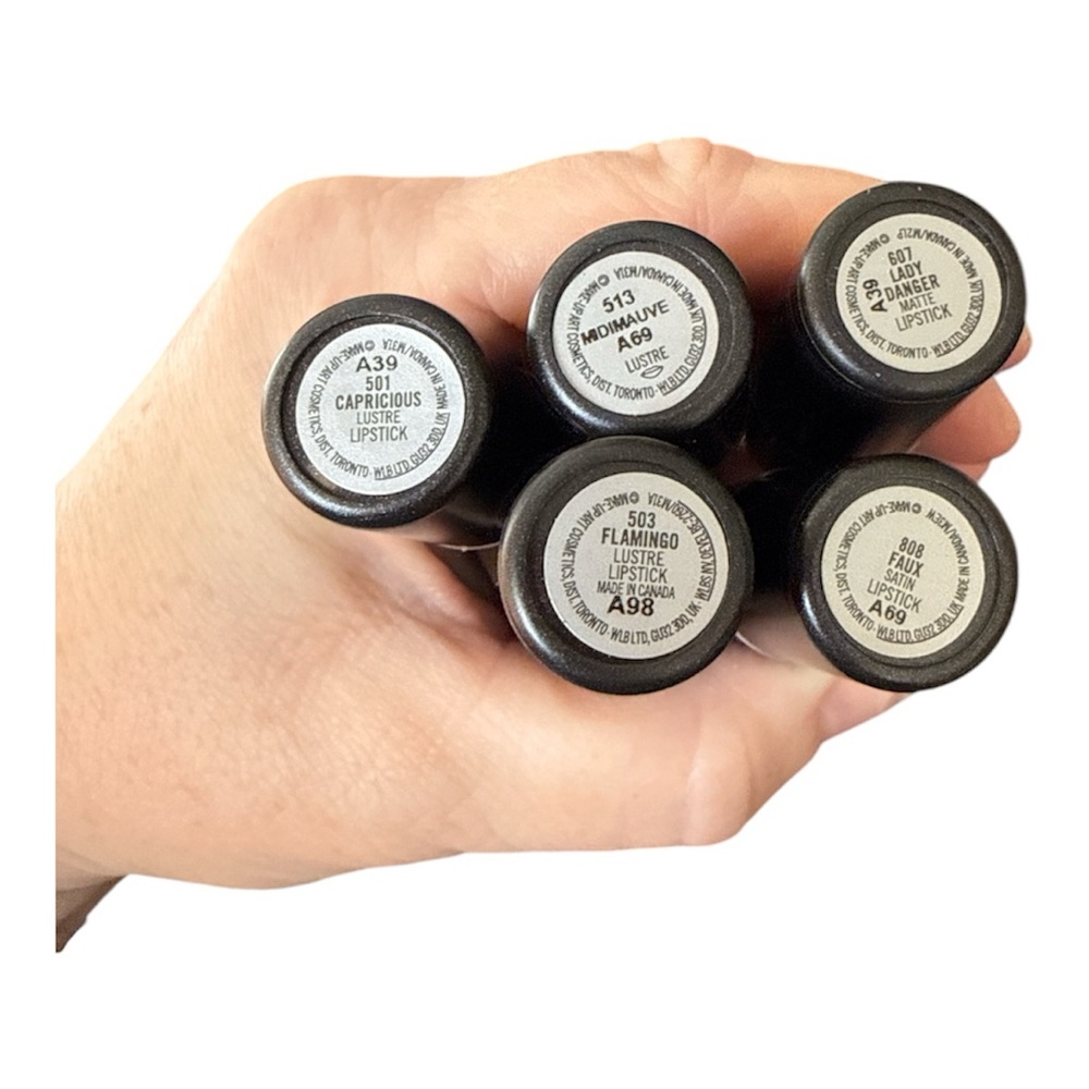 MAC Cosmetics Lipstick Collection set of 5 fun colors Matte lipstick brand new - Picture 2 of 3